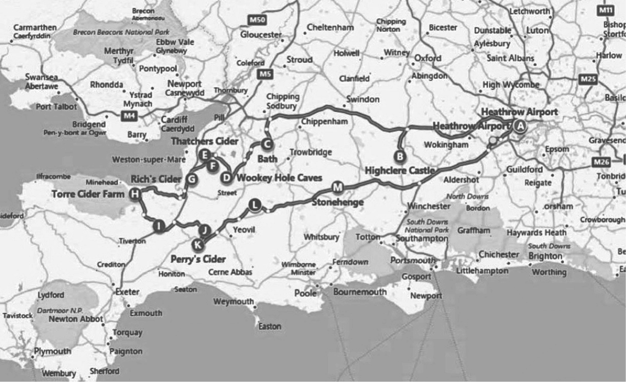England Cider Tour Map
