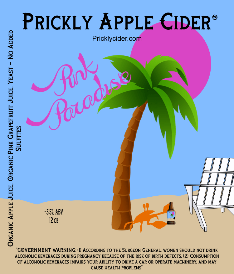 Pink Paradise Cider By Prickly Apple Cider