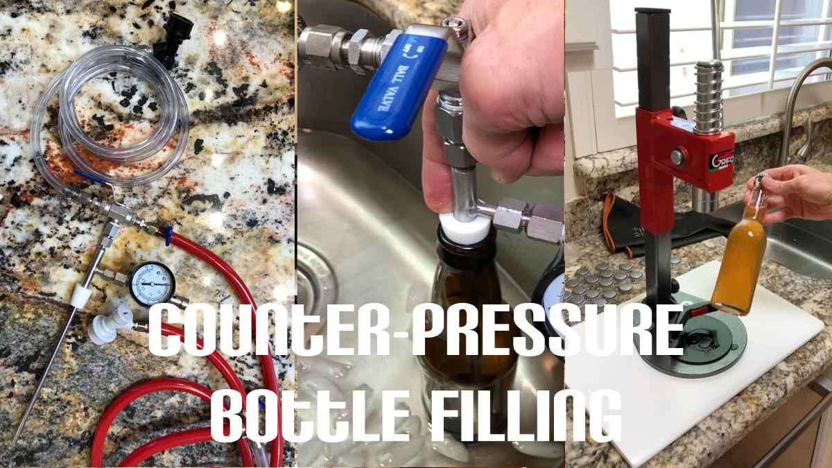 Bottling: Using a counter-pressure bottle filler.