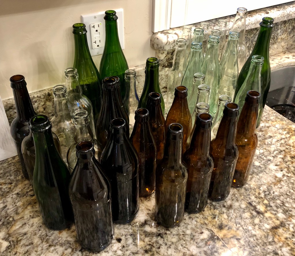 Various Bottle Types: Beer, Wine, Champagne, Sparkling, Cider
