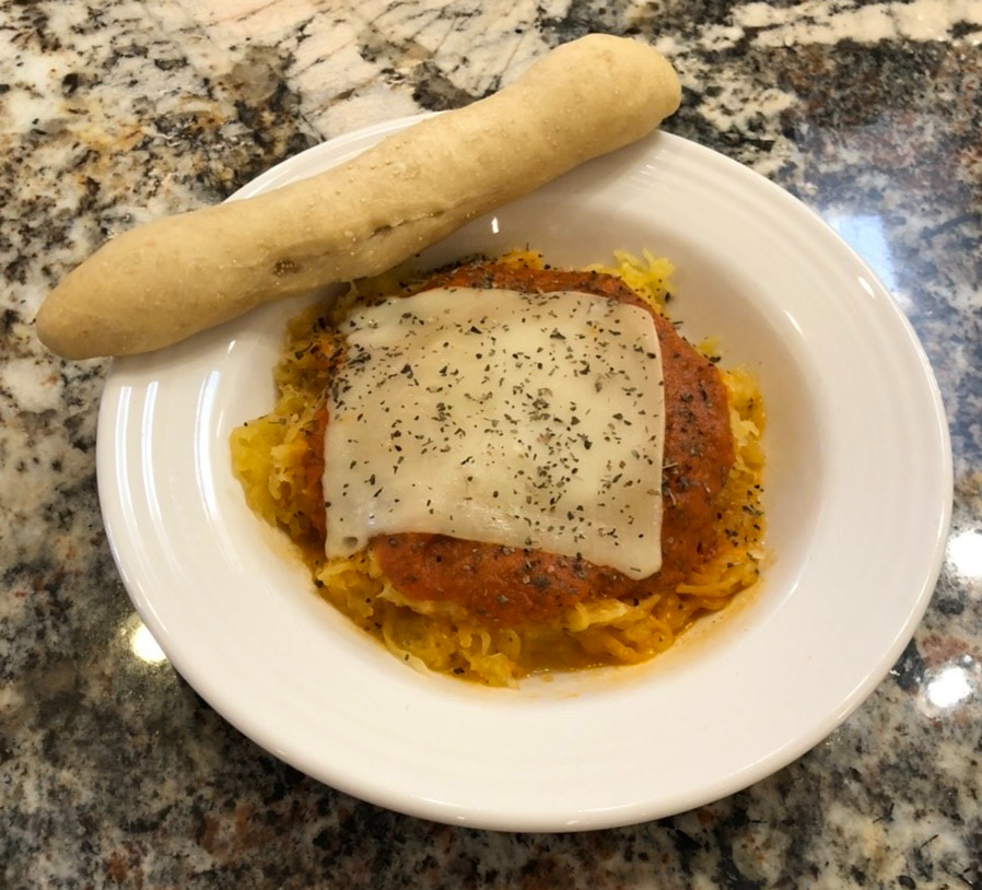 Spaghetti Squash And Breadstick
