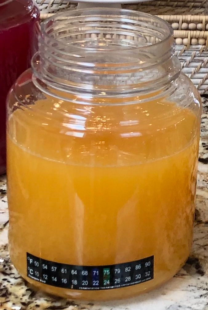 Apple juice after pectin clarification.