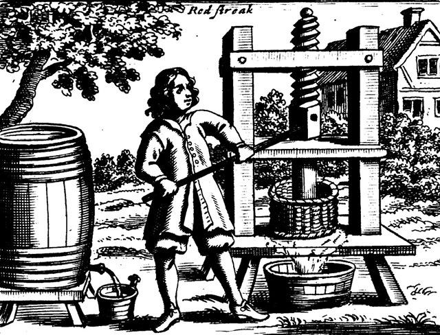 Cider Press from Worlidge’s Treatsie of Cider, 1675