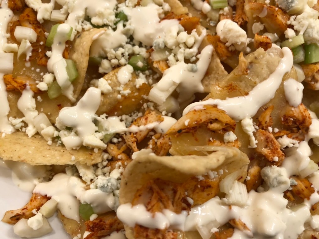 Buffalo Chicken Nachos: Spicy