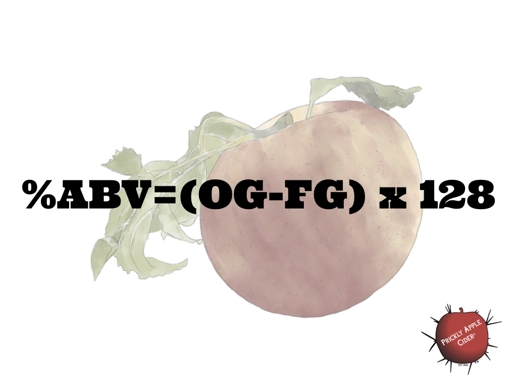 The best equation for calculating hard cider %ABV