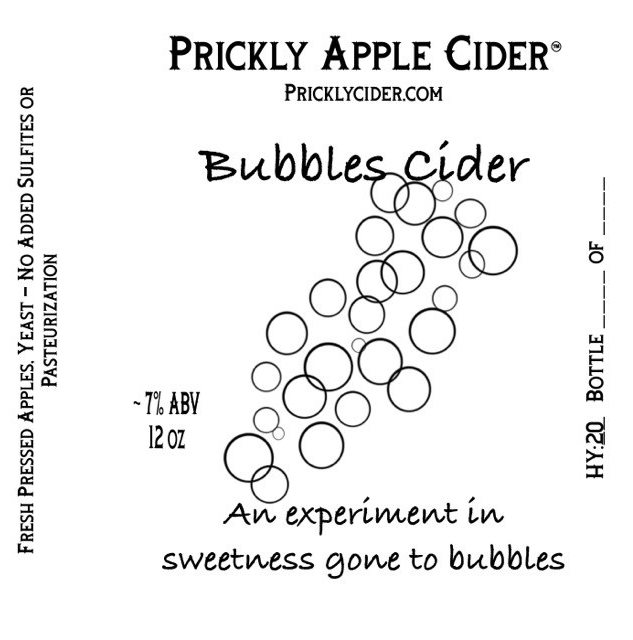 Bubbles Cider Label