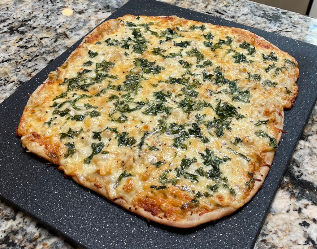 Clam Pizza on a Mango Sourdough Crust