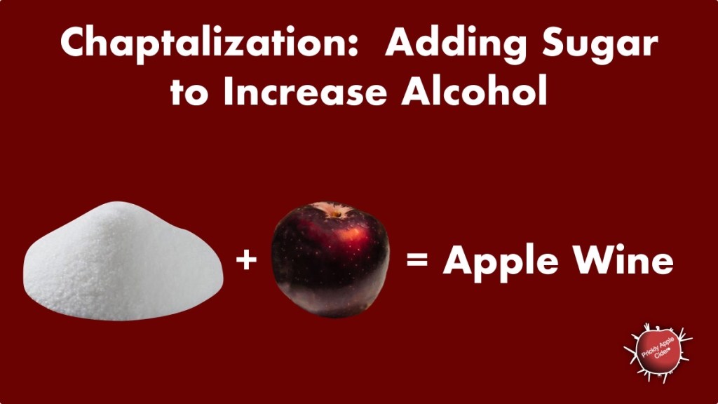 Chaptalization: Why would you add sugar?