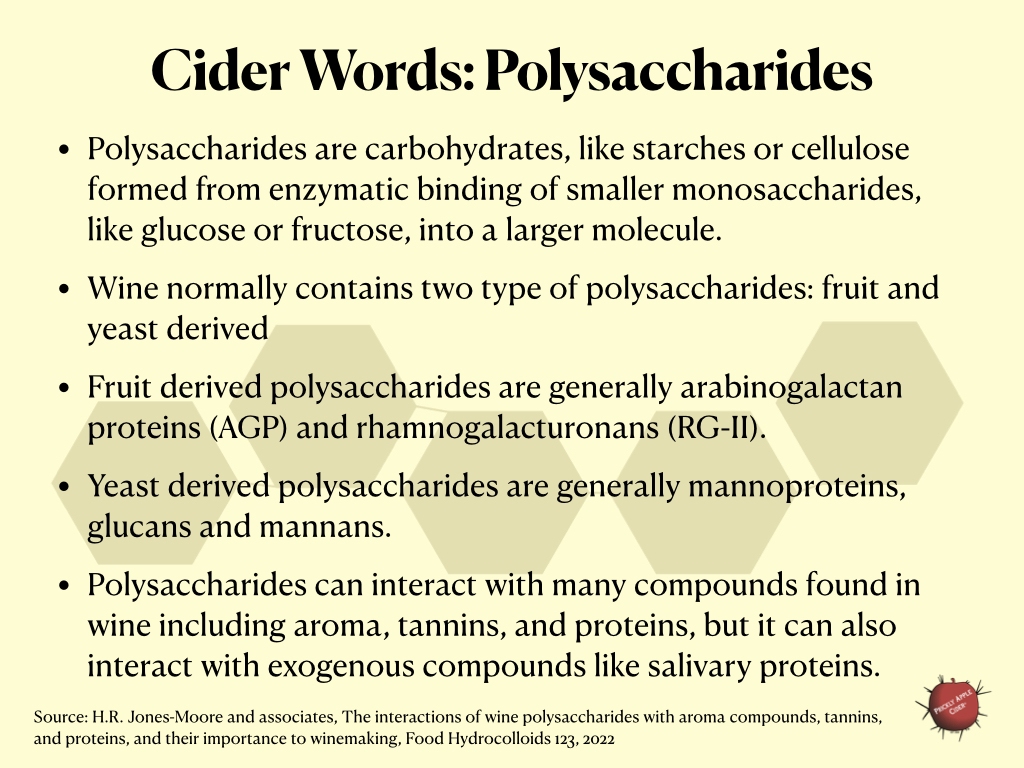Polysaccharides and their influence on wine.