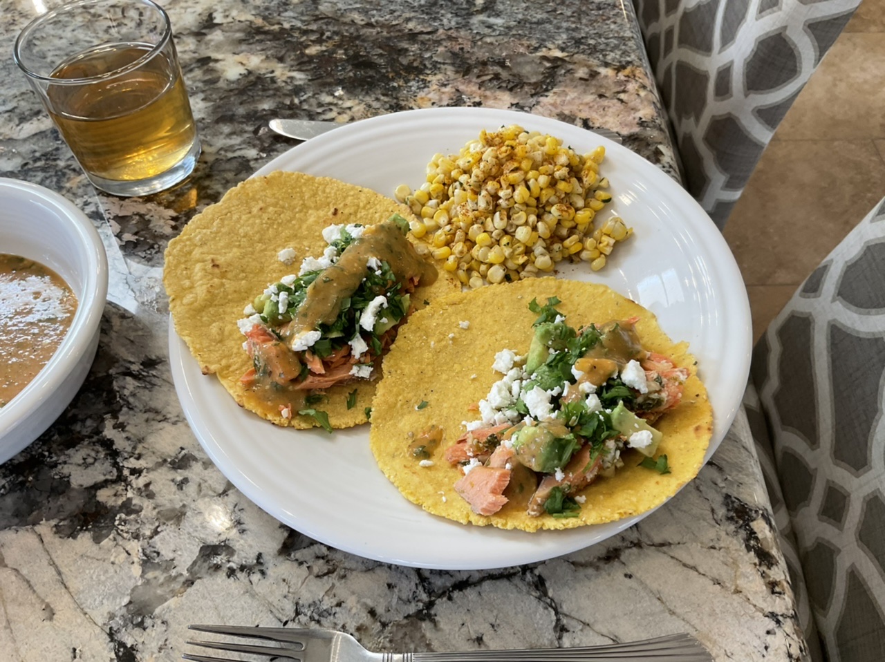 Salmon Tacos with Mexican Street Corn