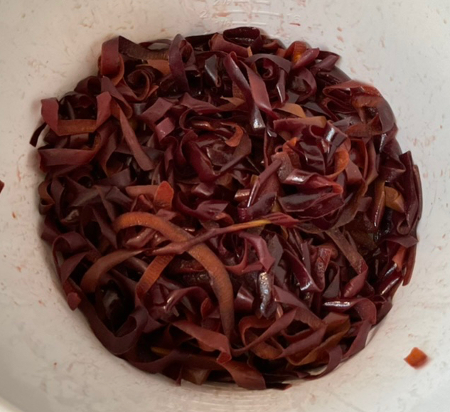 Frozen Apple after 3 Minute of Microwaving