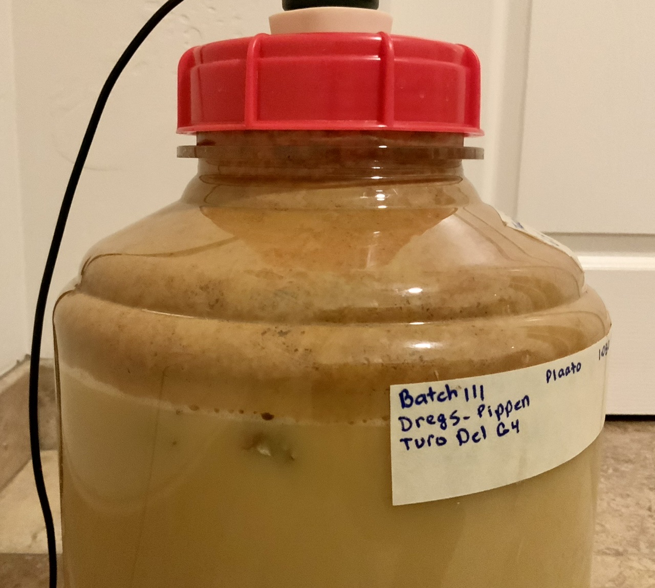 Aggressive fermentation filling amble headspace.