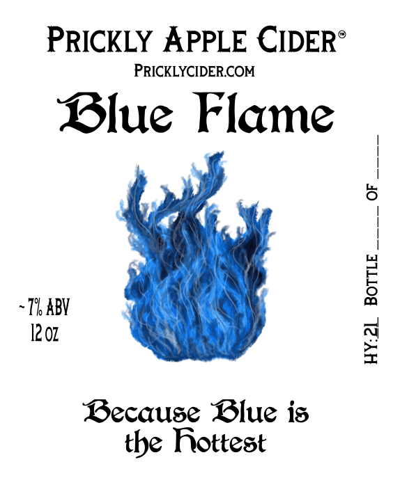 Blue Flame Cider Label